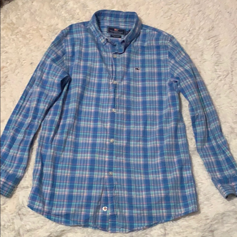 Vineyard Vines boys button down collared shirt M